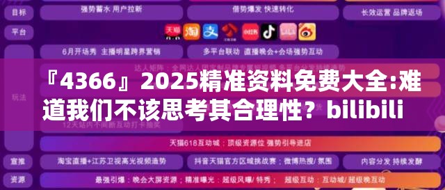 『4366』2025精准资料免费大全:难道我们不该思考其合理性？bilibili