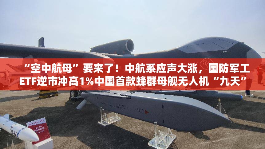 “空中航母”要来了！中航系应声大涨，国防军工ETF逆市冲高1%中国首款蜂群母舰无人机“九天”即将首飞