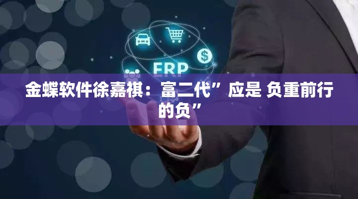 金蝶软件徐嘉祺：富二代”应是 负重前行的负”