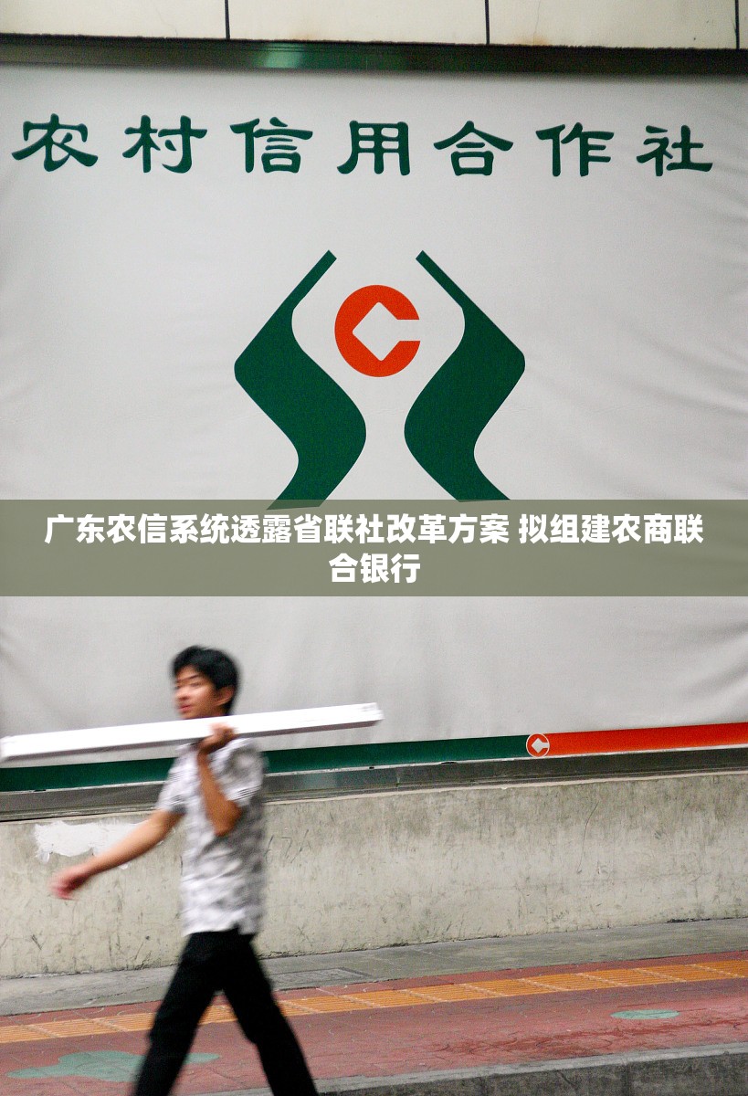 广东农信系统透露省联社改革方案 拟组建农商联合银行